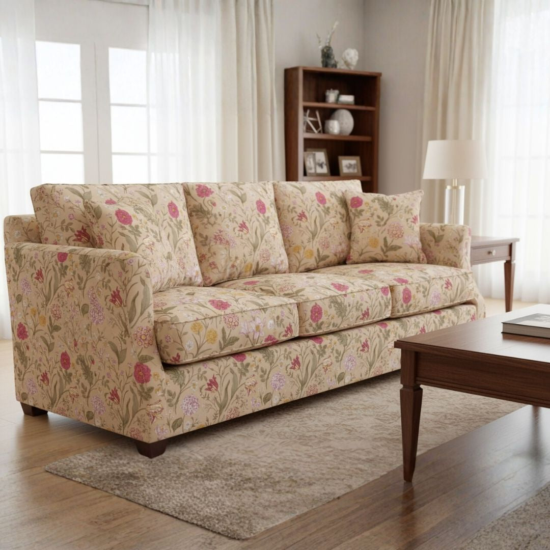 Sofa Cover in Beige Vintage Bloom Field