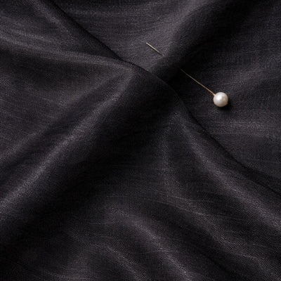 Dyed Lava Silk 56"Width Midnight Noir