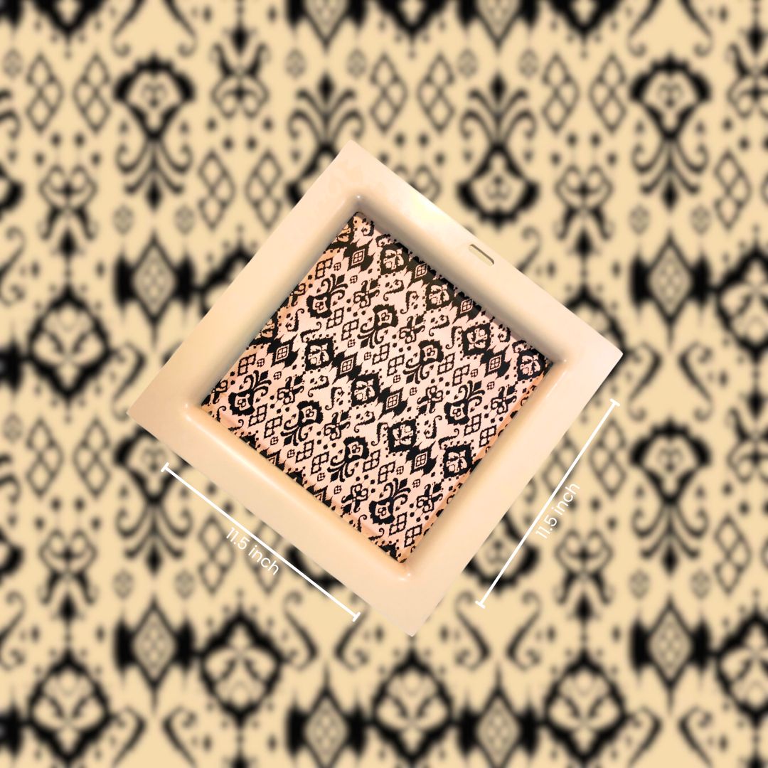 Wooden Ikat Pattern Balsa Trays