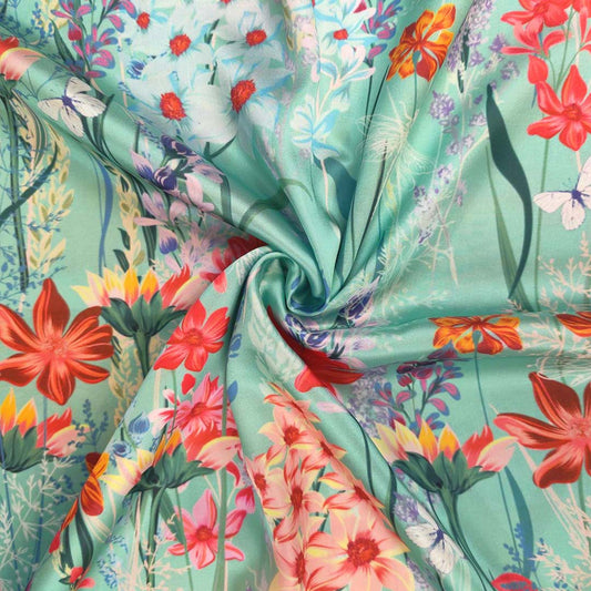 Digital Printed Charmeuse Silk - CH26