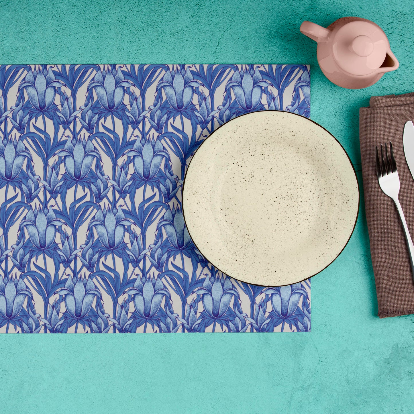 Table Mats - Blue Petals