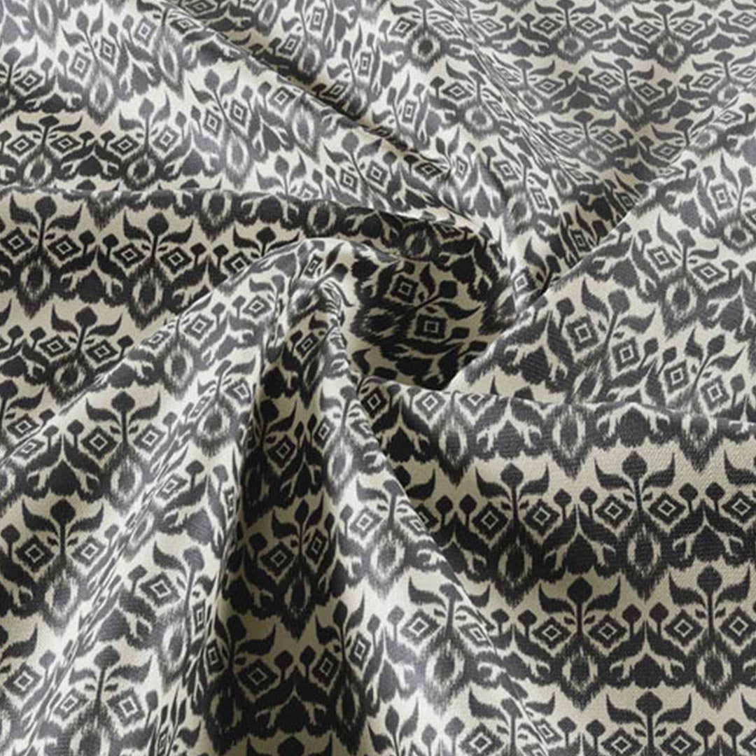 Ikat Pattern - Black & Beige