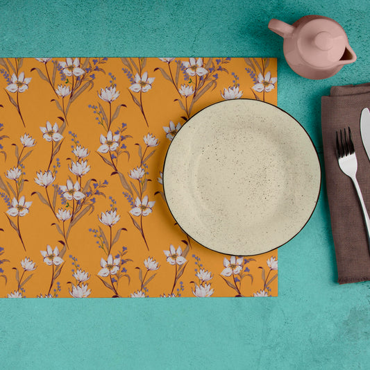 Table Mats - Mustard Floral