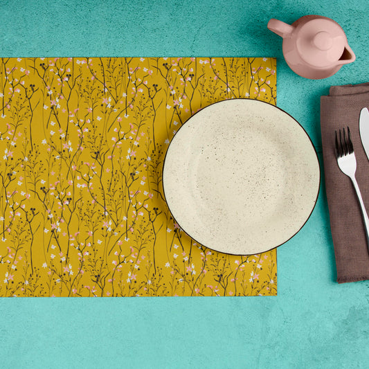 Table Mats - Mustard Floral II