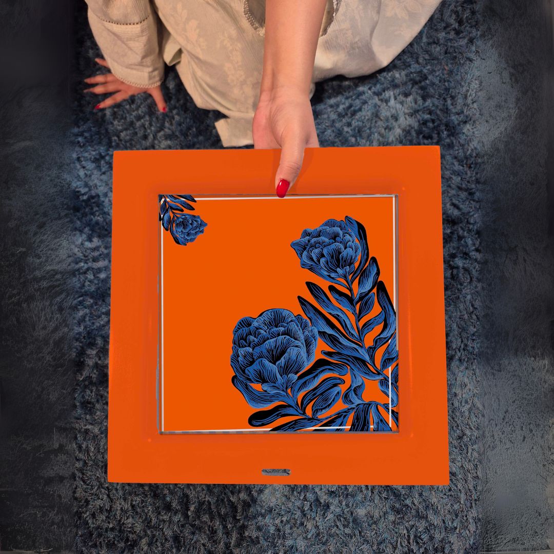 Wooden Royal floral Balsa Trays