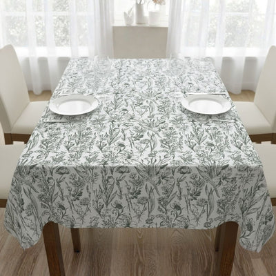 Table Cover in Ink Sketch Wild Garden