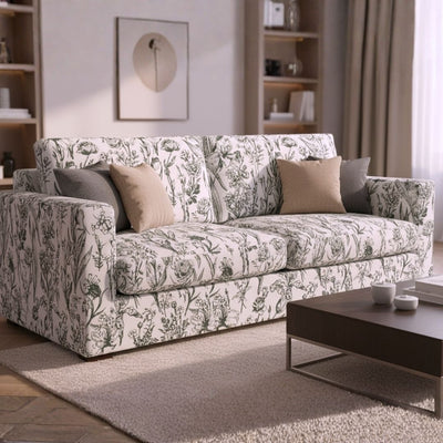 Sofa Cover in Ink Sketch Wild Garden