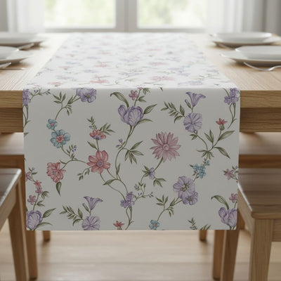 Table Runner in Pastel Meadow Whisper