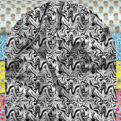 Unstitched Arabic Lawn Two-Piece Marble Noir
