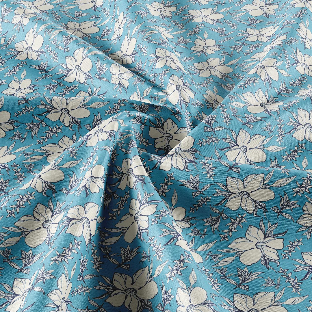 Azure Hibiscus Sketch