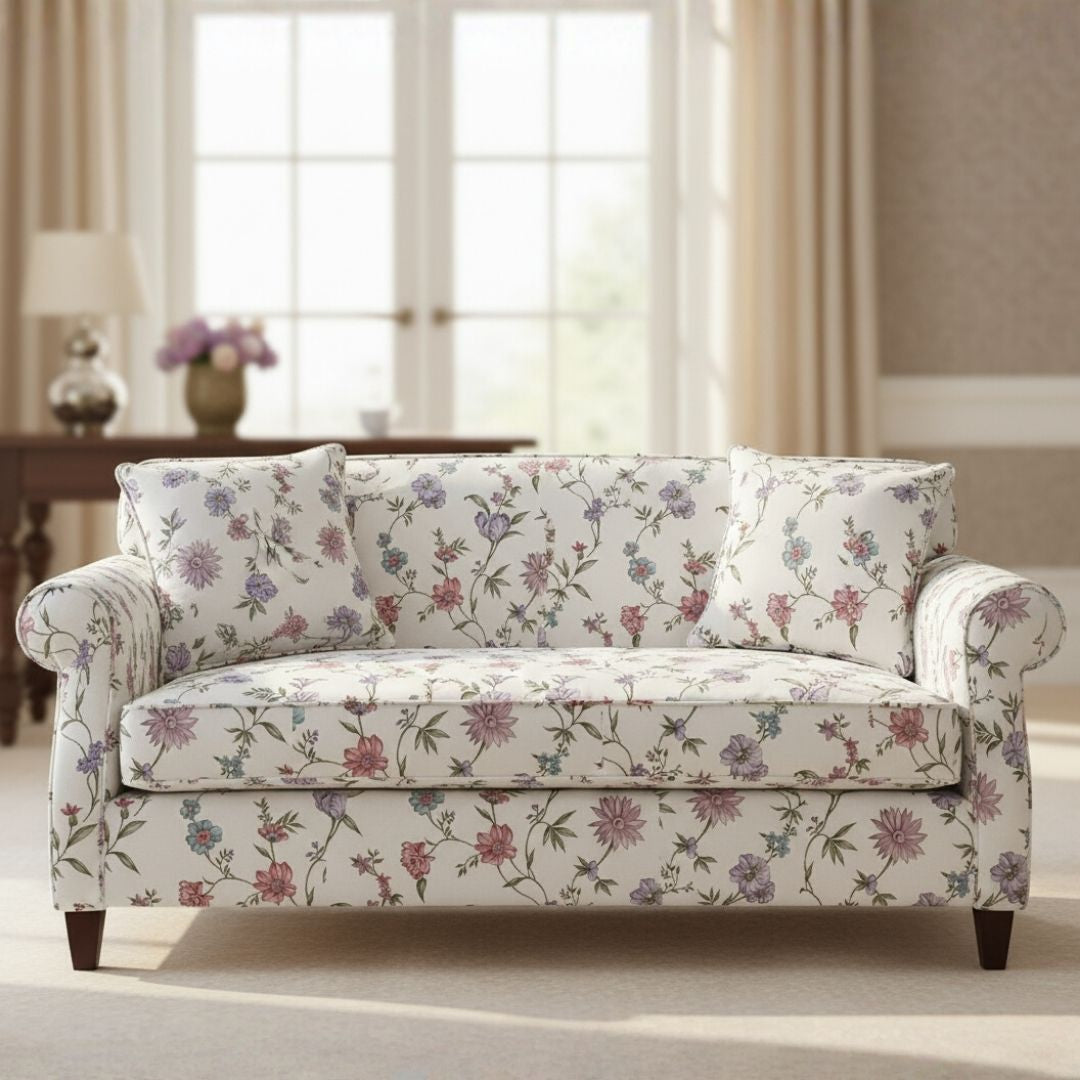 Sofa Cover in Pastel Meadow Whisper