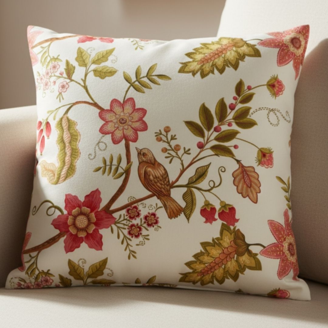 Cushion in Vintage Rose Garden