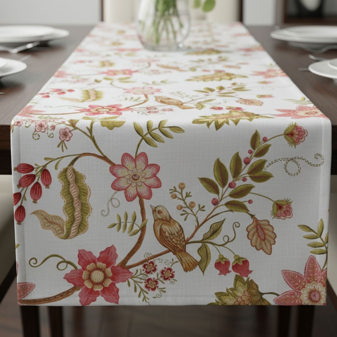 Table Runner in Vintage Rose Garden