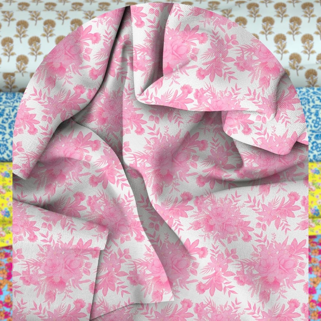 Unstitched Arabic Lawn Two-Piece Rose Mist