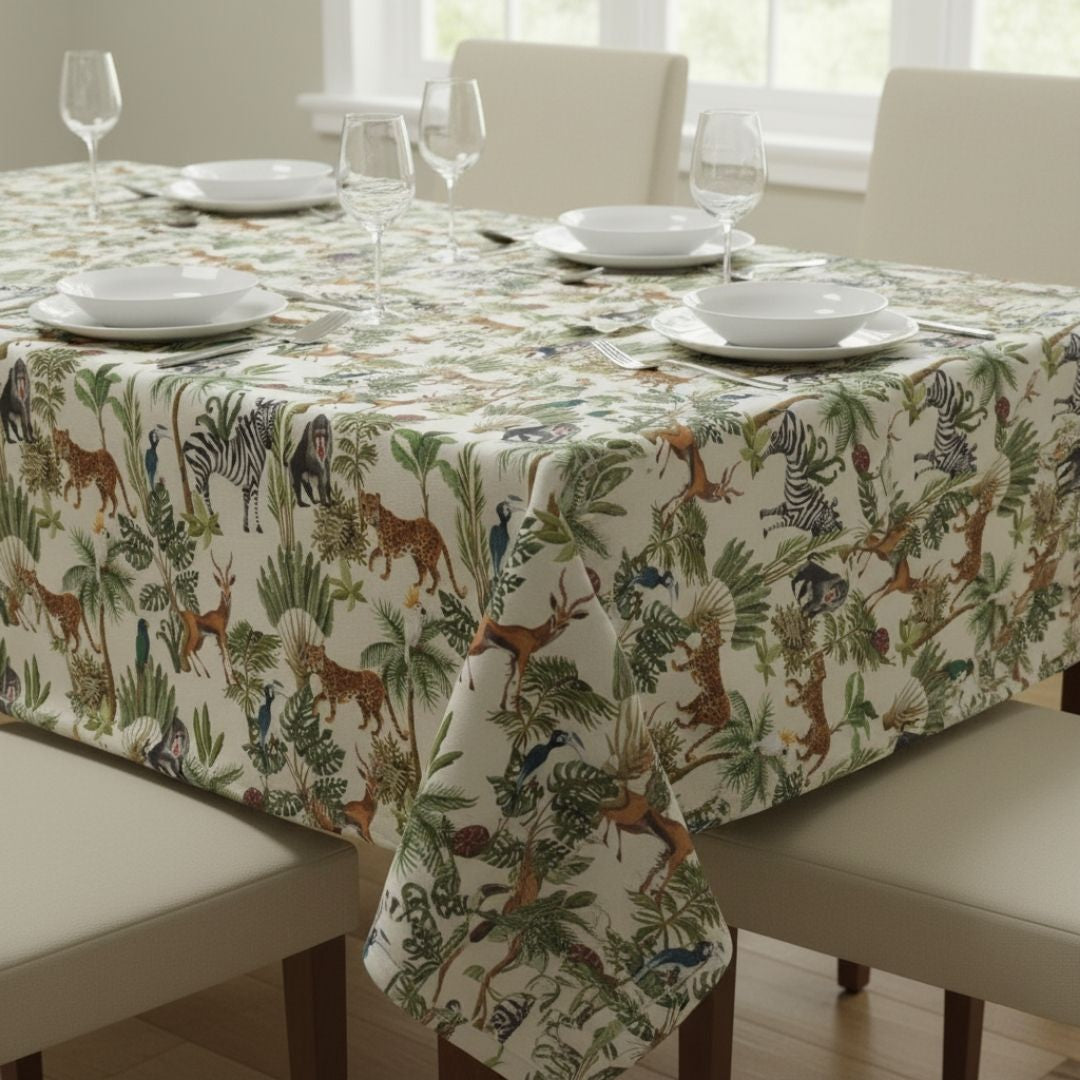 Table Cover in Safari Royale Ivory
