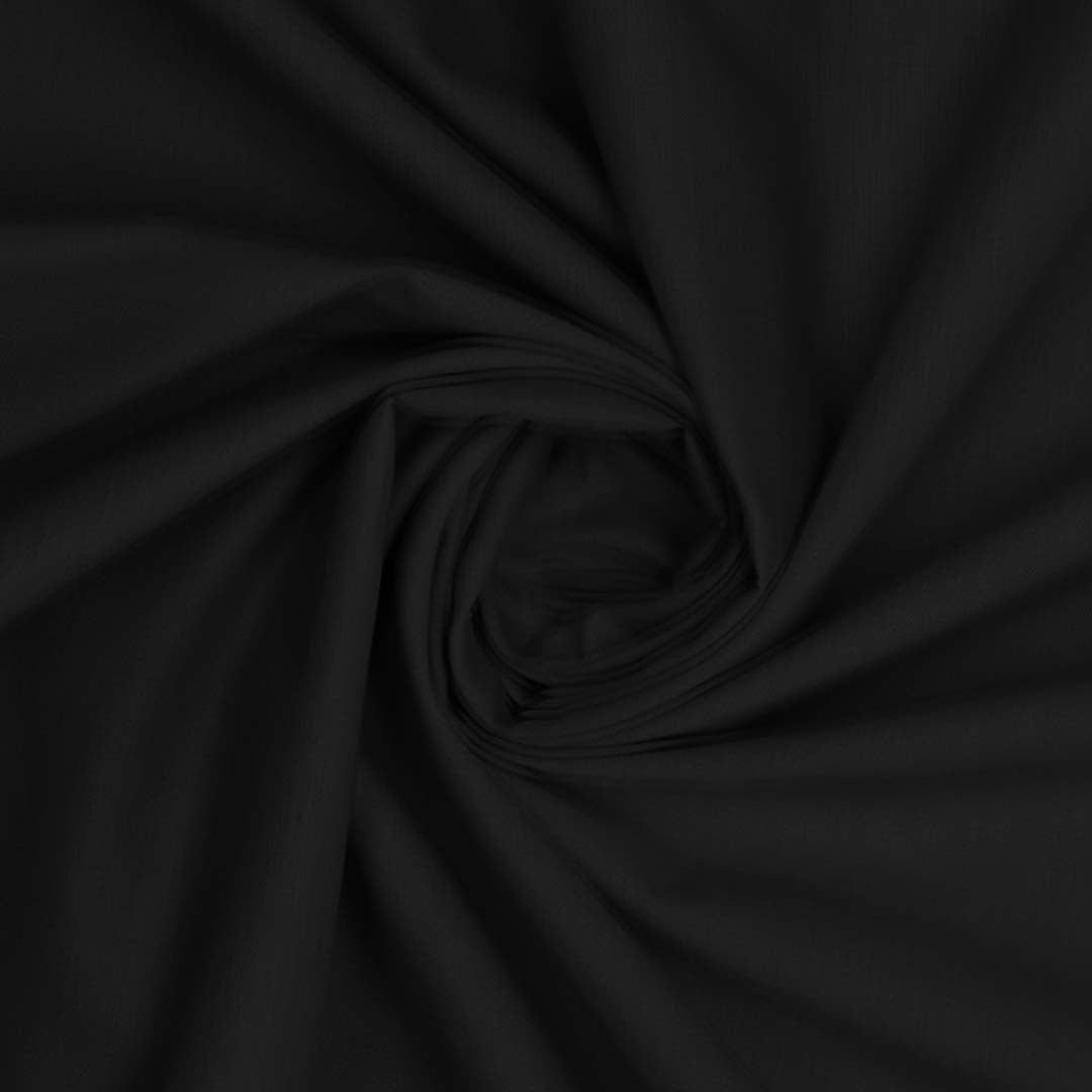 Dyed Poly Cambric - 59"Width - Jet Black