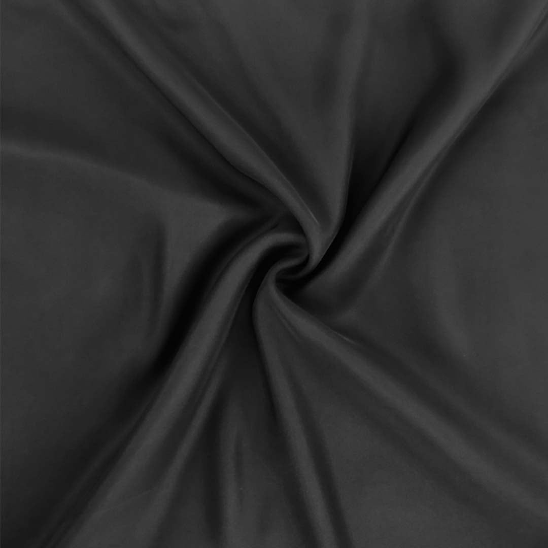 Dyed Charmeuse Silk - 56"Width - Jet Black