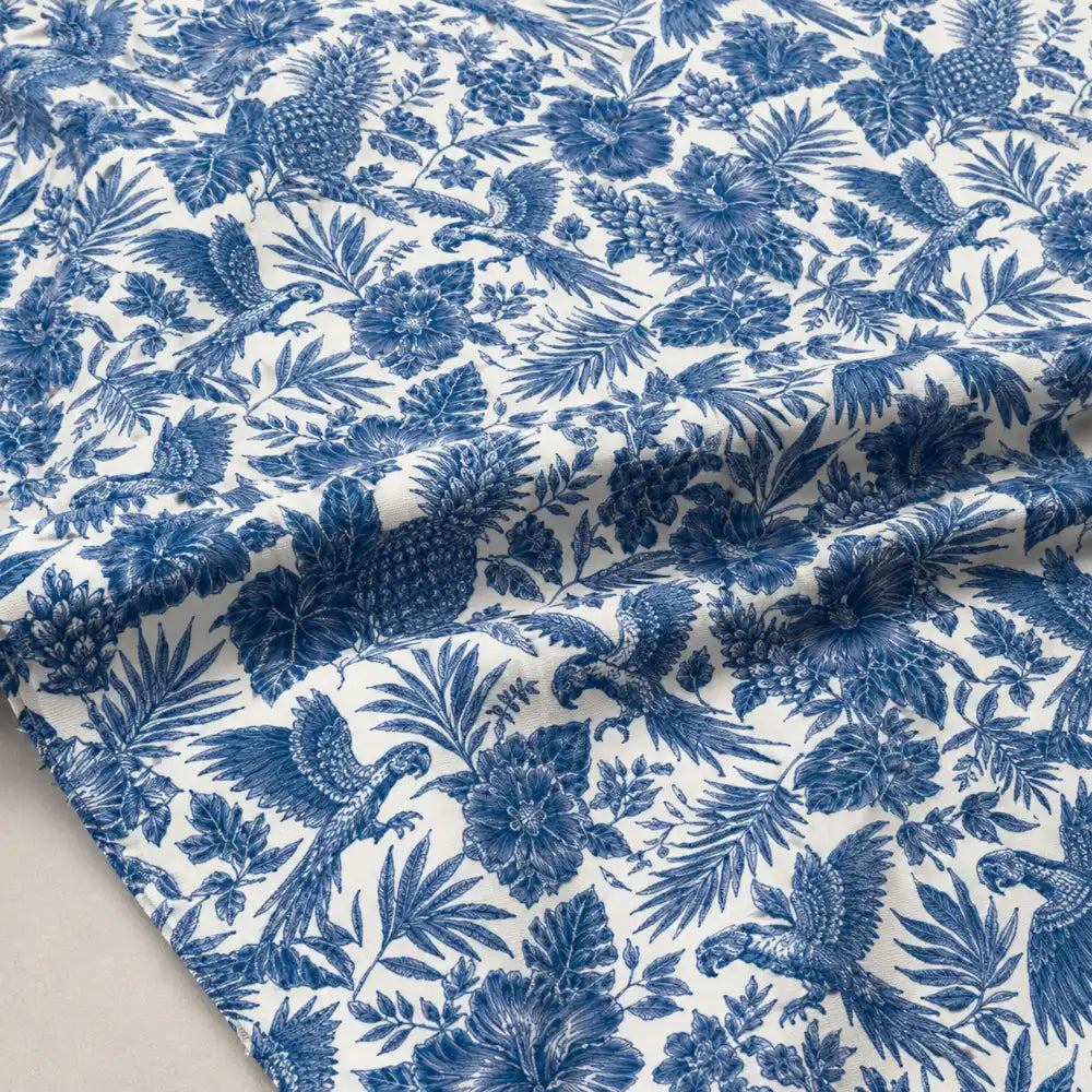 Indigo Aviary Toile