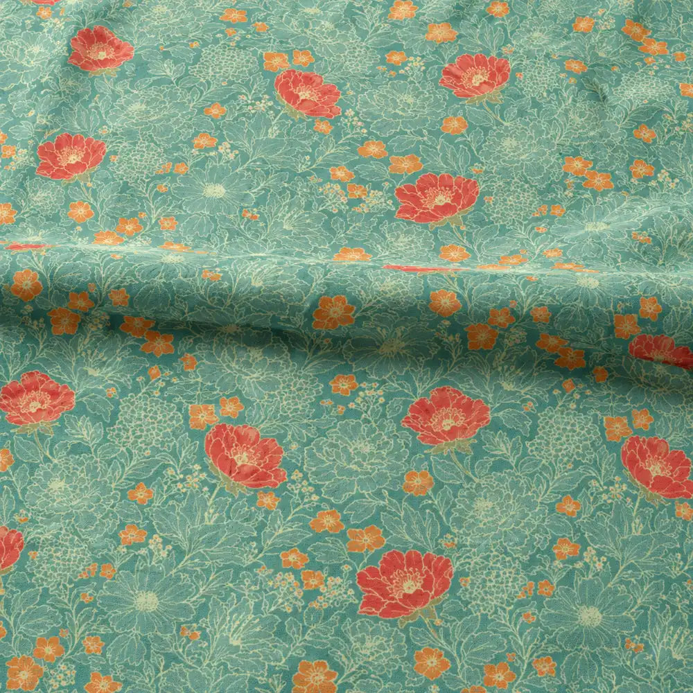 Aqua Poppy Lace