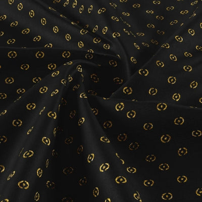 Gold Dust Printed Ember Dots - Raw Silk 52" Width