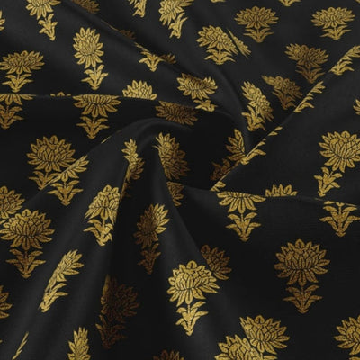 Gold Dust Printed Royale Bloom - Raw Silk 52" Width