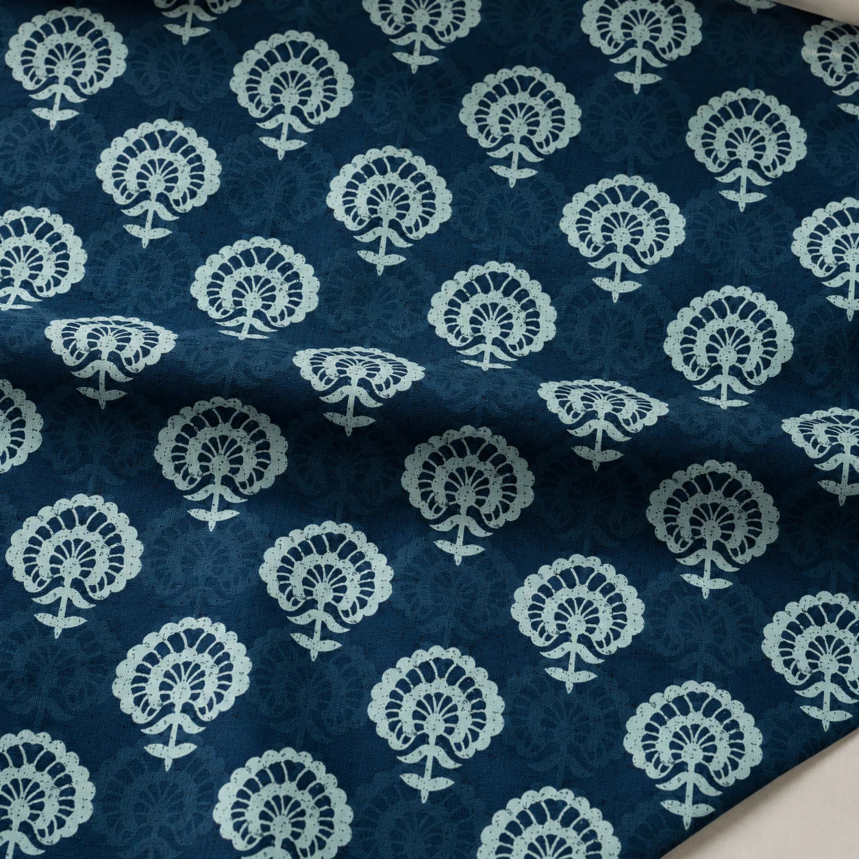 Indigo Block Fan Buti