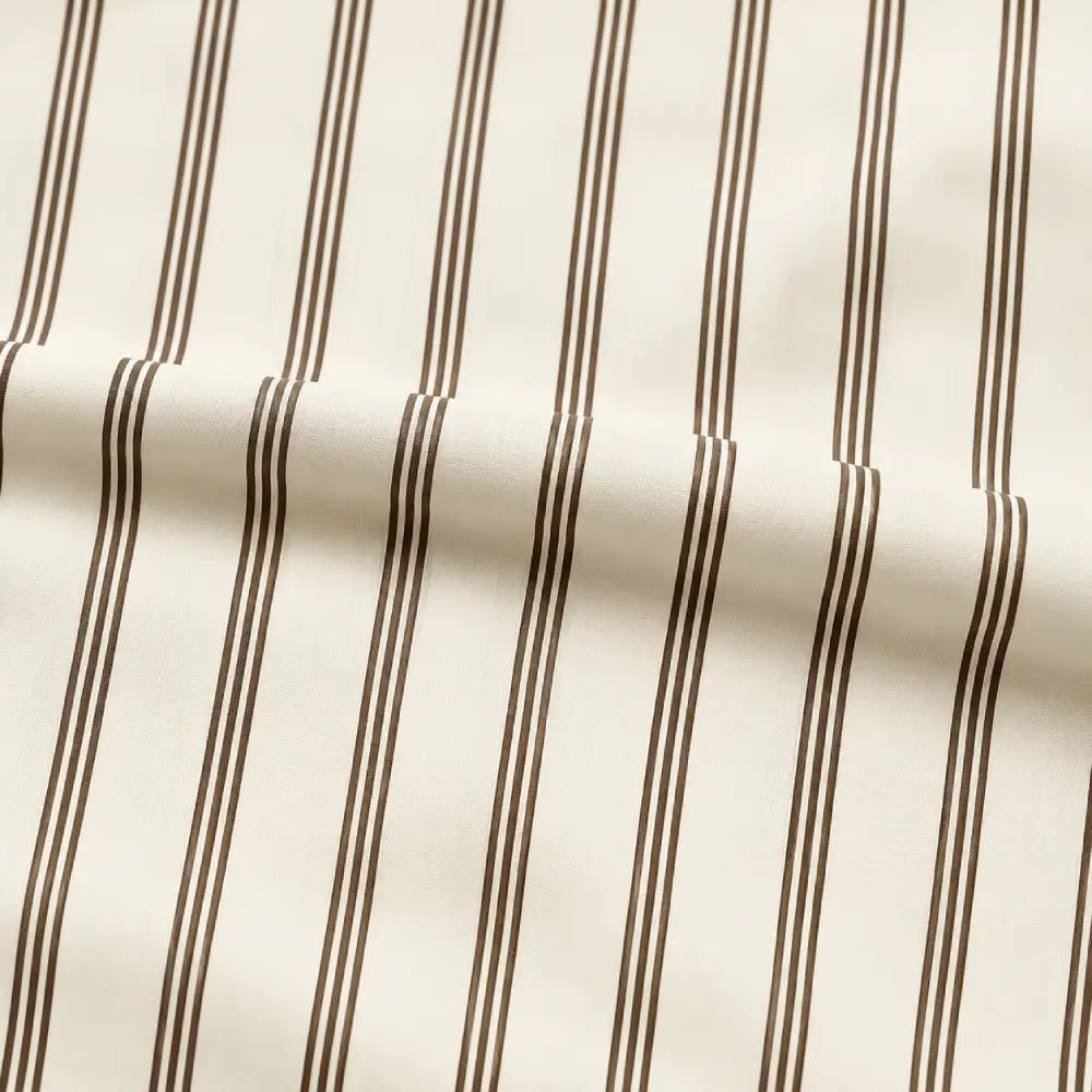 Ivory Mocha Pinstripe