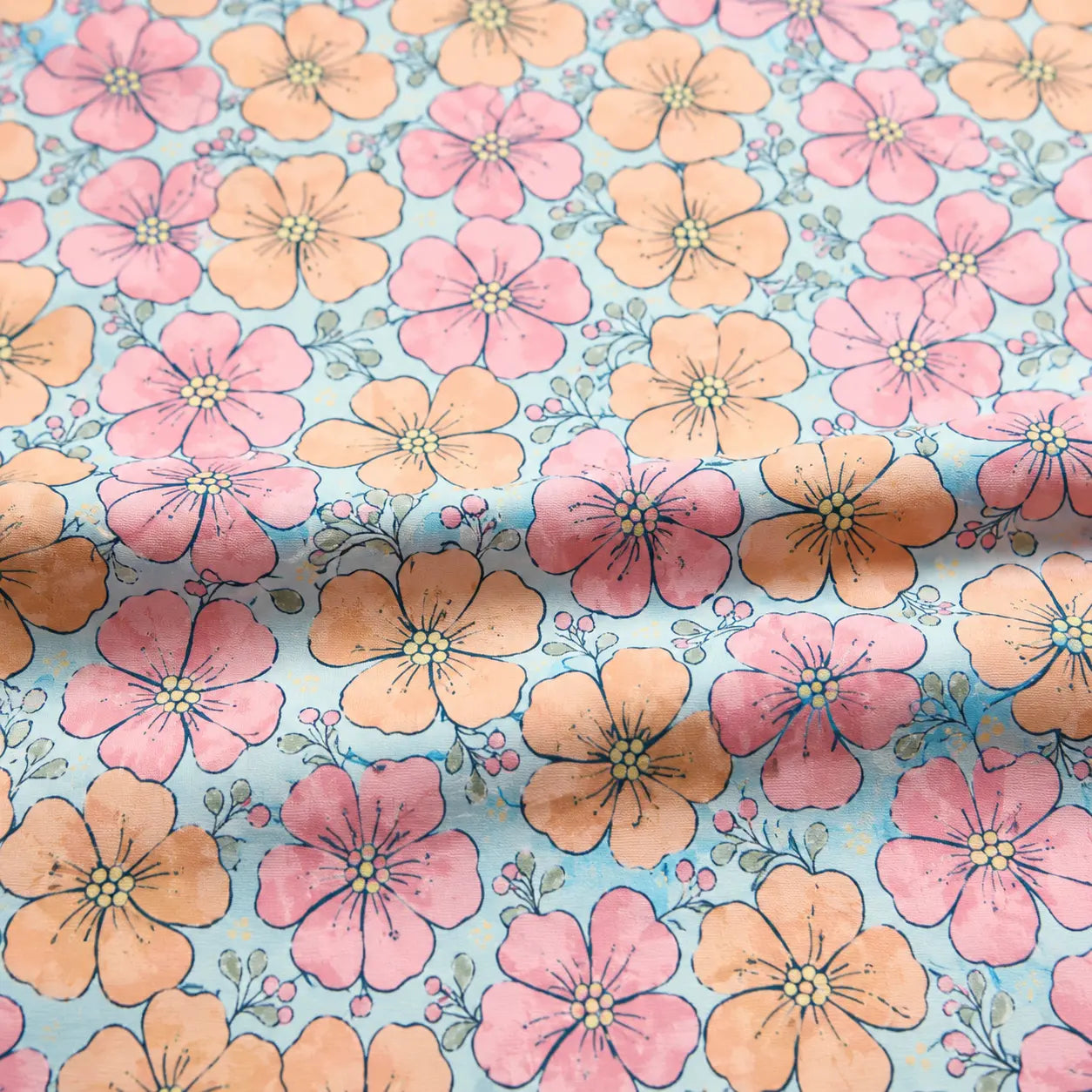 Peach Pink Blossom Field